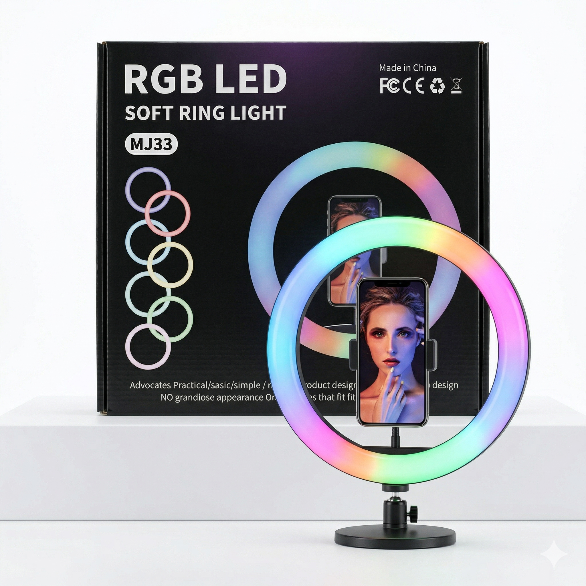 RGB LED Soft Ring Light MJ33