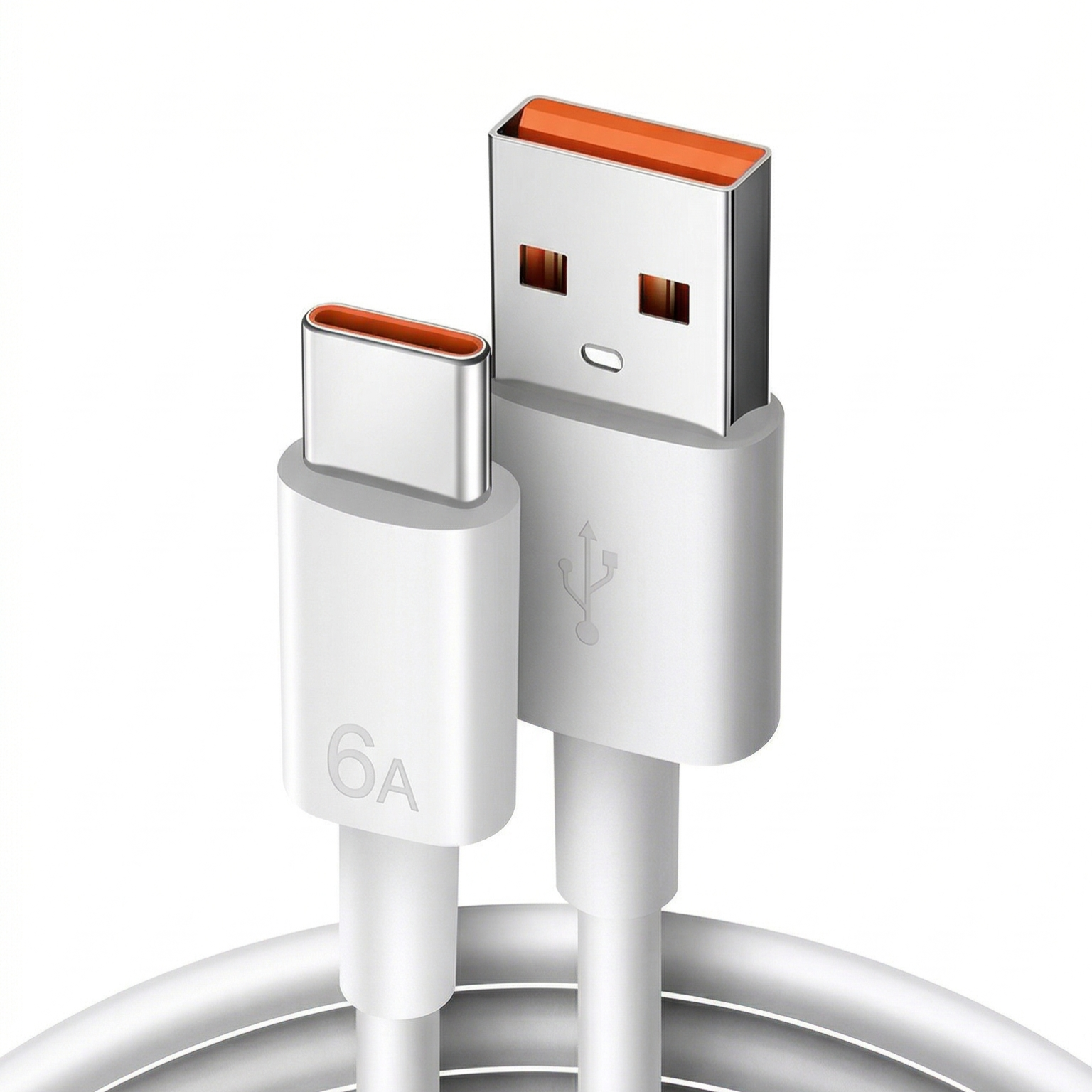 Orange Port USB to Type-C Cable